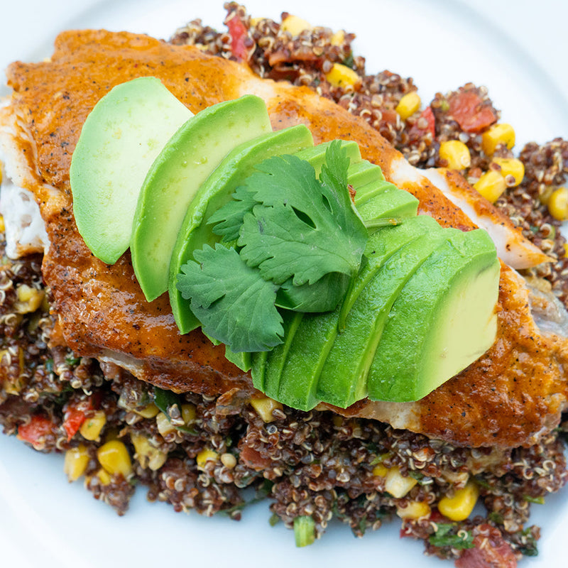 BAKED REDFISH AND QUINOA SALAD
